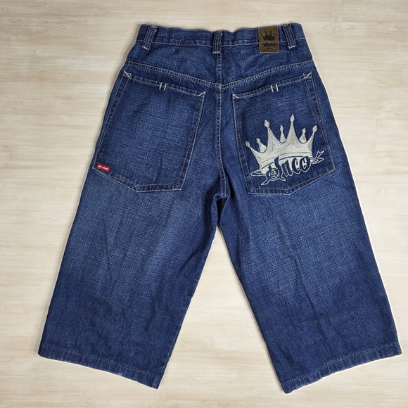 JNCO Other - Vintage Y2K JNCO Crown Embroidery Size 30 Long 20"‎ Inseam Shorts
